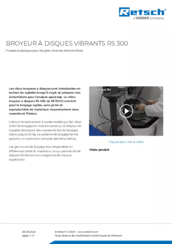 Fiche produit RS 300