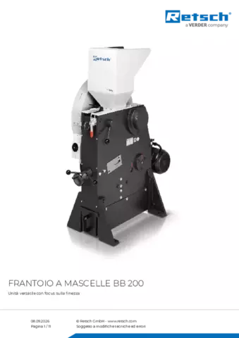 Scheda tecnica del prodotto BB 200