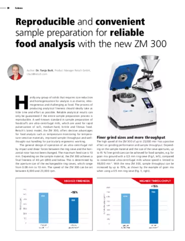 Reproducible and convenient sample preparation for reliable food analysis
