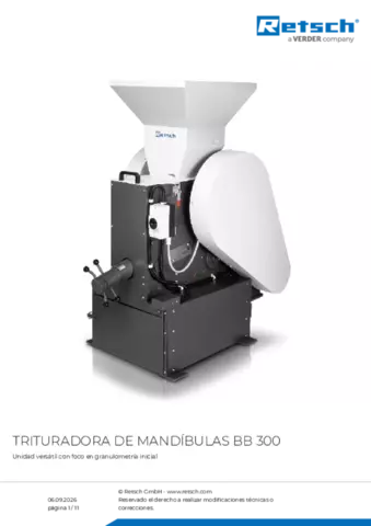 Hoja de datos del producto BB 300