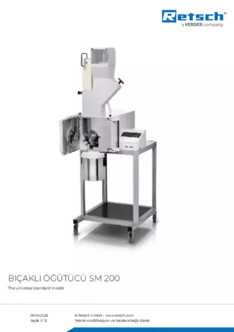 Ürün veri sayfası SM 200