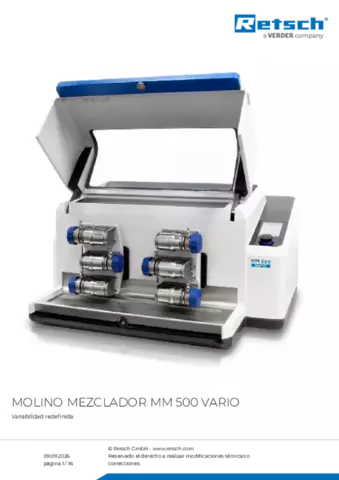 Hoja de datos del producto MM 500 vario