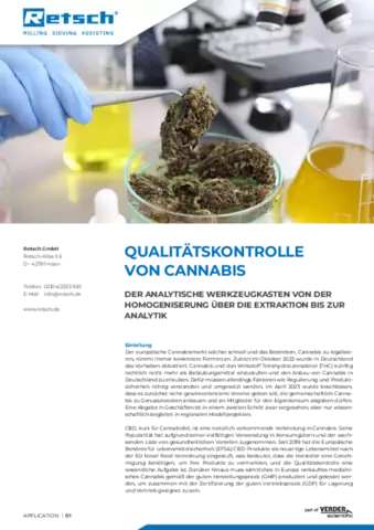 Qualitätskontrolle von Cannabis: Der analytische Werkzeugkasten