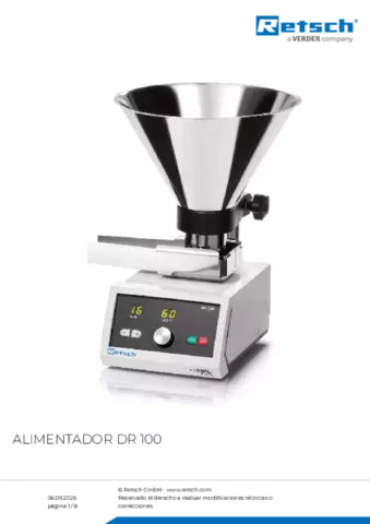 Hoja de datos del producto DR 100