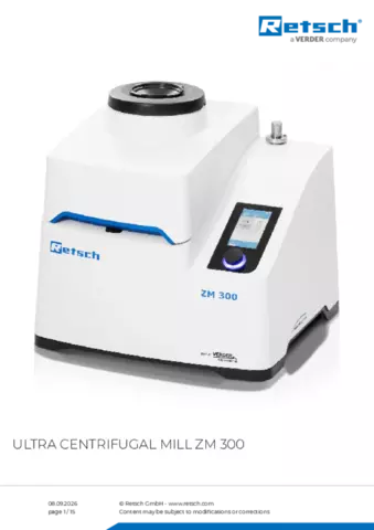 Product data sheet ZM 300