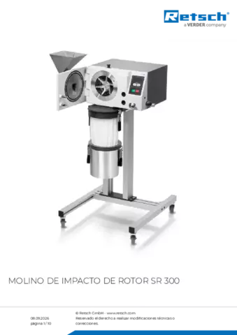 Hoja de datos del producto SR 300