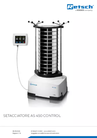 Scheda tecnica del prodotto AS 450 control