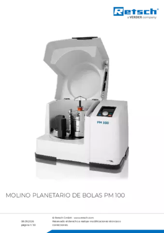 Hoja de datos del producto PM 100