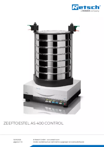 Productinformatieblad AS 400 control