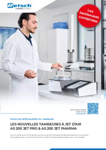 Les tamiseuses á jet d'air AS 200 jet pro & AS 200 jet pharma