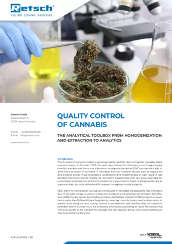 Quality Control of Cannabis: The Analytical Toolbox