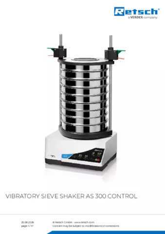 Product data sheet AS 300 control